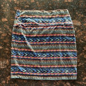 Vintage Colorful Patterned Skirt